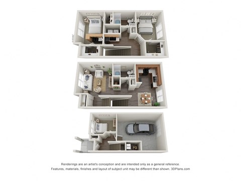 Floor plan for 3 beds, 2 baths, 1806 sqft